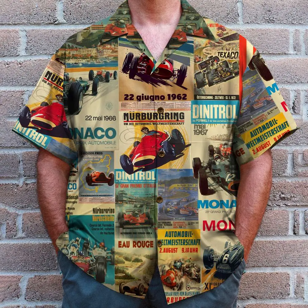 Formula One Unisex Hawaiian Shirt Aloha Shirt Summer Vibe Gifts For Racing Lovers BGR2765621 - Boogor