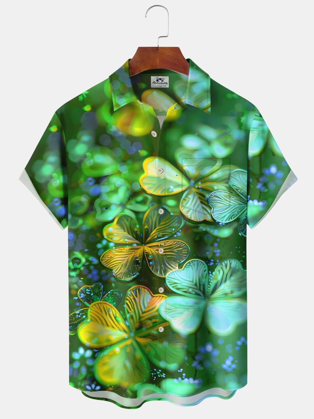 Gradient Shamrock Vintage St. Patrick's Hawaiian Shirt BGR2765113 - Boogor