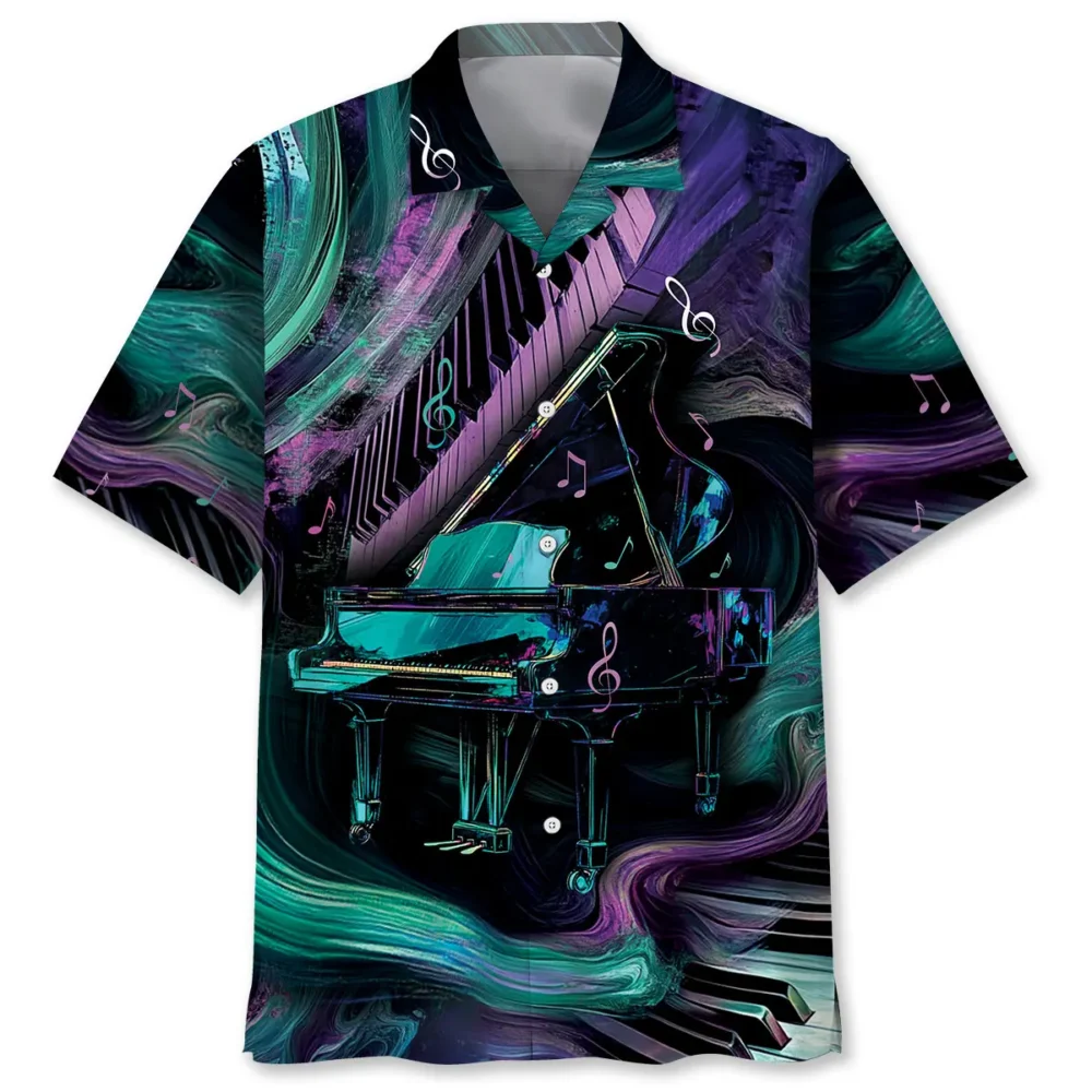 Grand Piano Magic Wave Hawaiian Shirt BGR2764842 - Boogor
