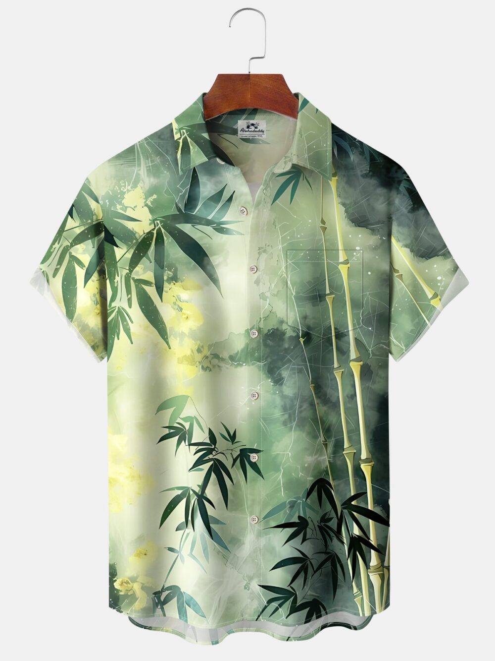 Hawaiian Ombre Tie-Dye Floral Bamboo Hawaiian Shirt BGR2765132 - Boogor