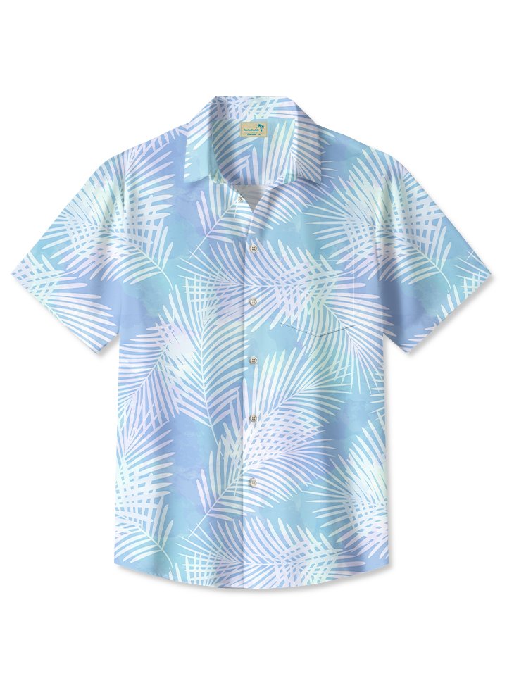 Hawaiian Tropical Leaves Floral Ombre Beach Breathable Hawaiian Shirt BGR2765357 - Boogor
