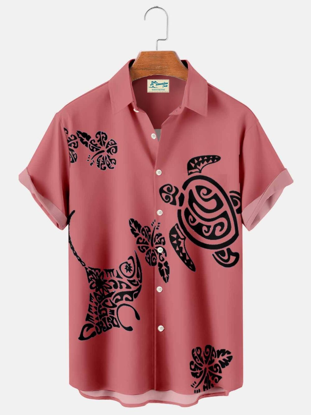 Hawaiian Turtle Men's Button Down Hawaiian Shirt BGR2765378 - Boogor