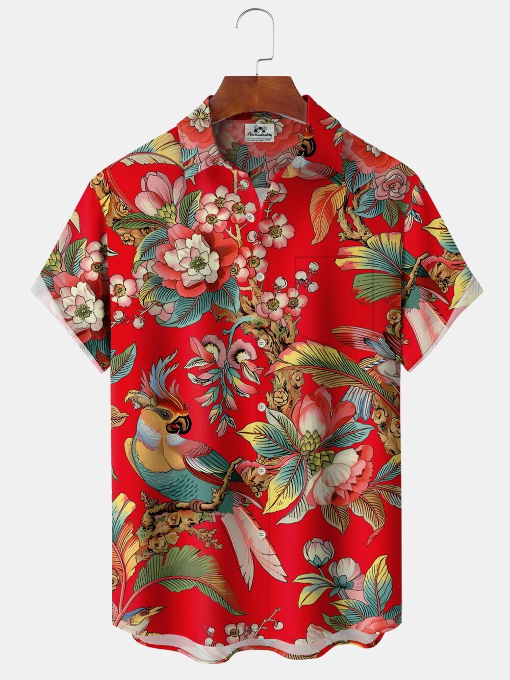 Hawaiian Vintage Floral Parrot Tropical Leaves Vacation Hawaiian Shirt BGR2765231 - Boogor