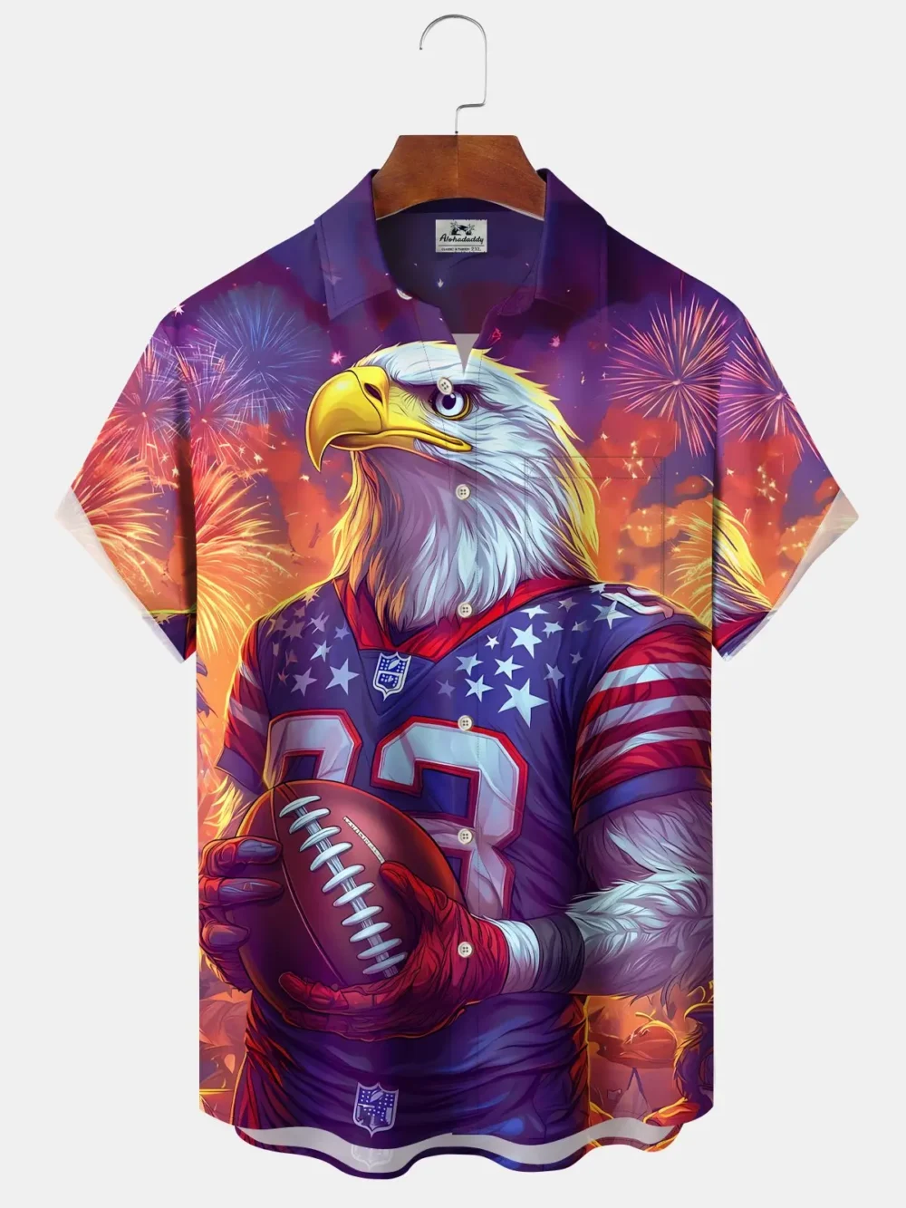 Holiday American Flag Eagle Independence Day American Football Hawaiian Shirt BGR2765151 - Boogor