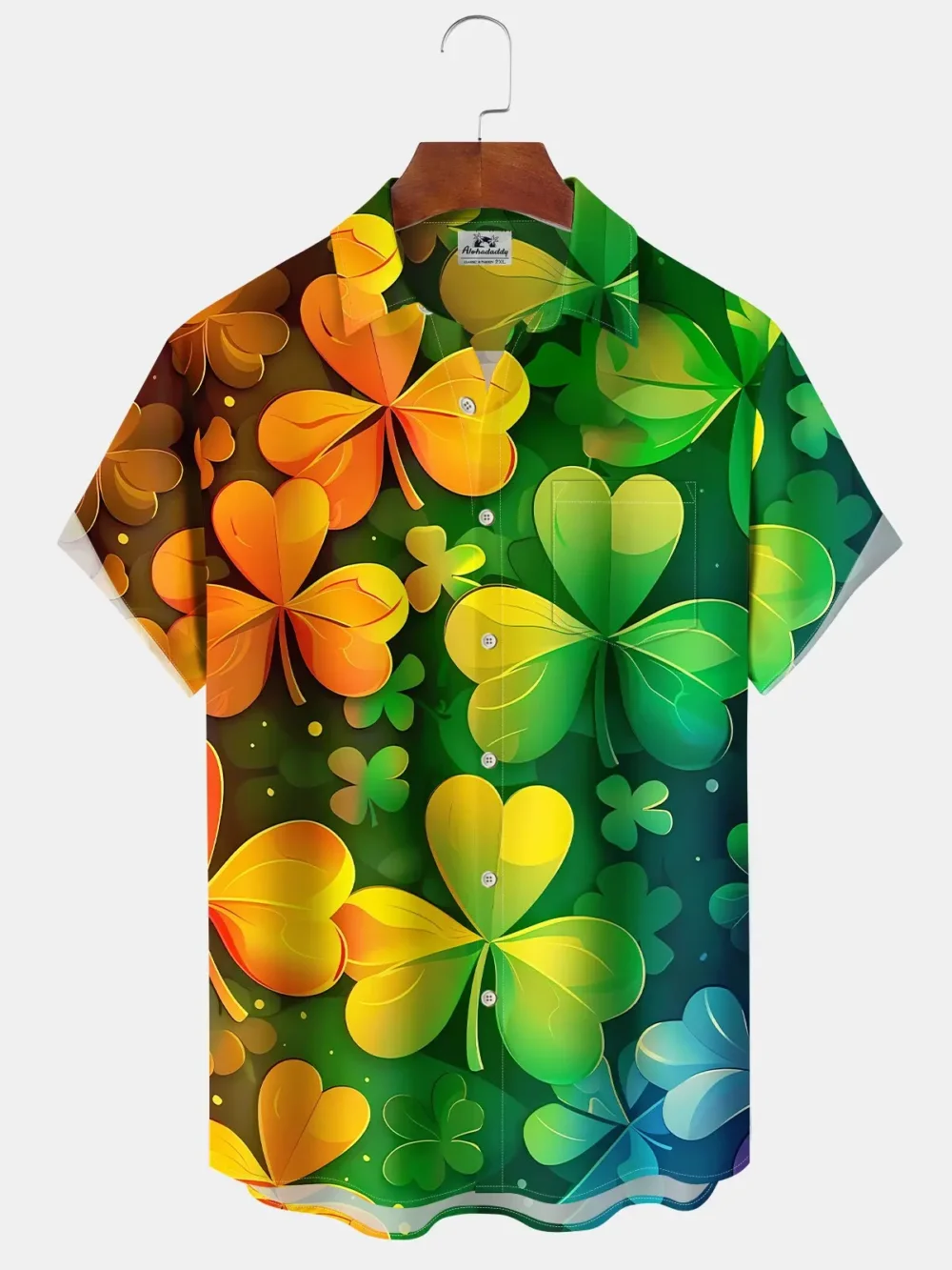 Holiday Shamrock Lucky St. Patrick Gradient Hawaiian Shirt BGR2765117 - Boogor