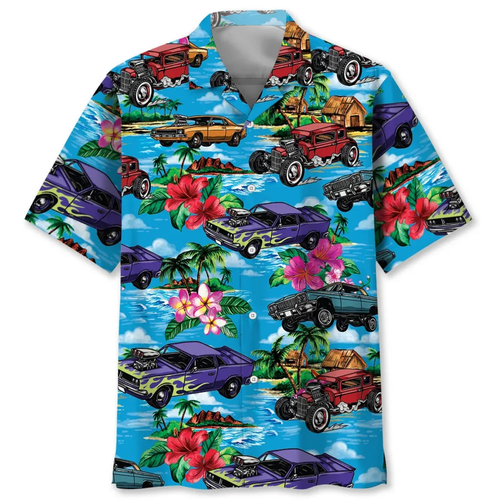 Hot Rod Beach Hawaiian Shirt BGR2764850 - Boogor