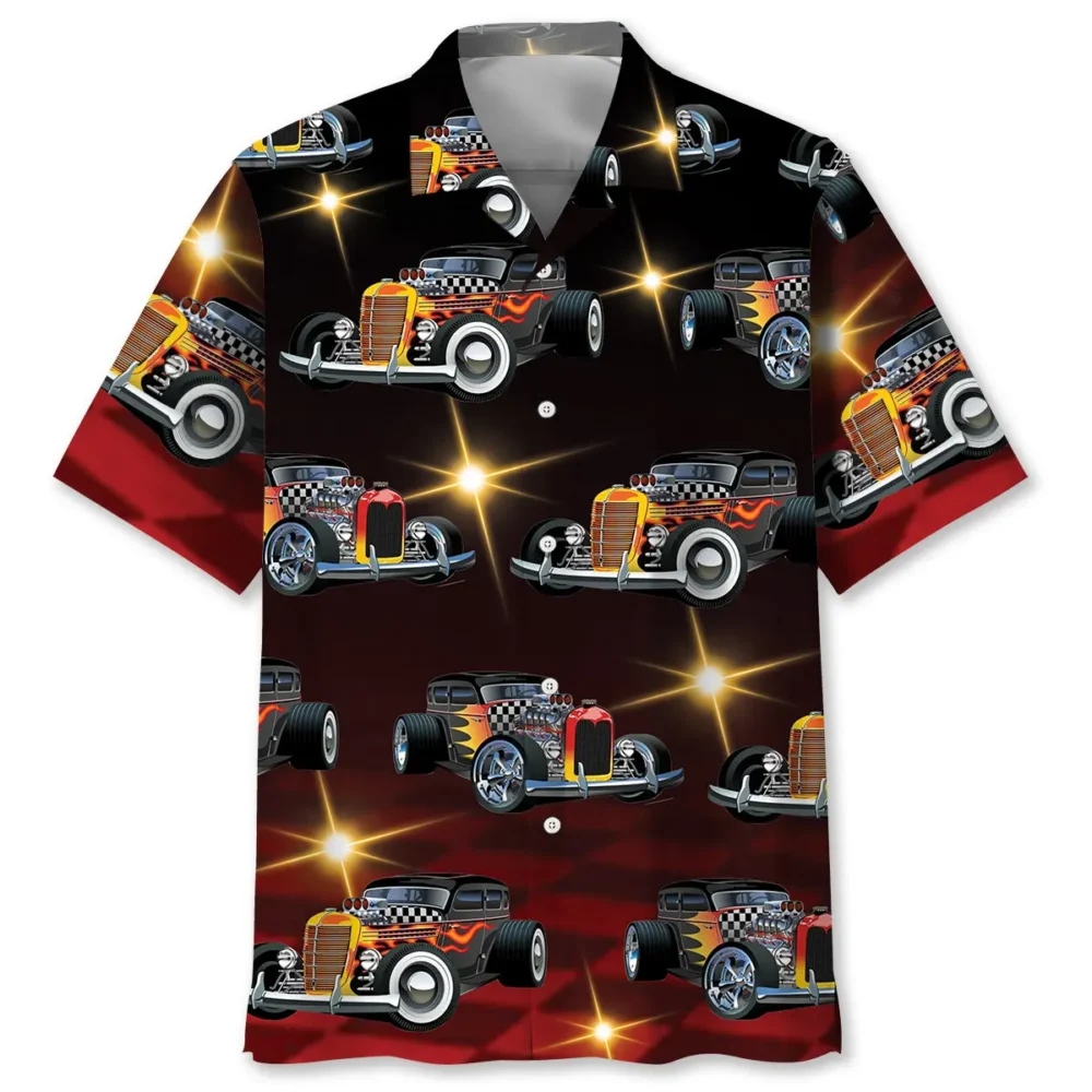 Hot Rod Classic Red Hawaiian Shirt BGR2764770 - Boogor