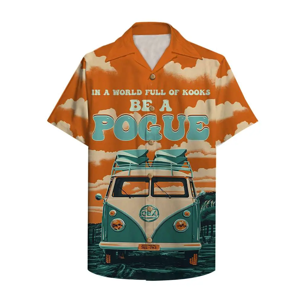In a world full of kooks be a pogue Unisex Hawaiian Shirt Aloha Shirt Summer Vibe BGR2765627 - Boogor