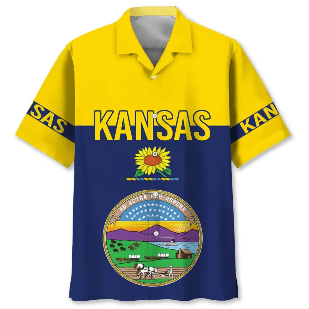 Kansas State Proud Retro Hawaiian Shirt BGR2764882 - Boogor