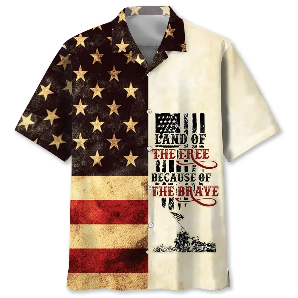 Land Of The Free Because Of The Brave Hawaiian Shirt BGR2764867 - Boogor