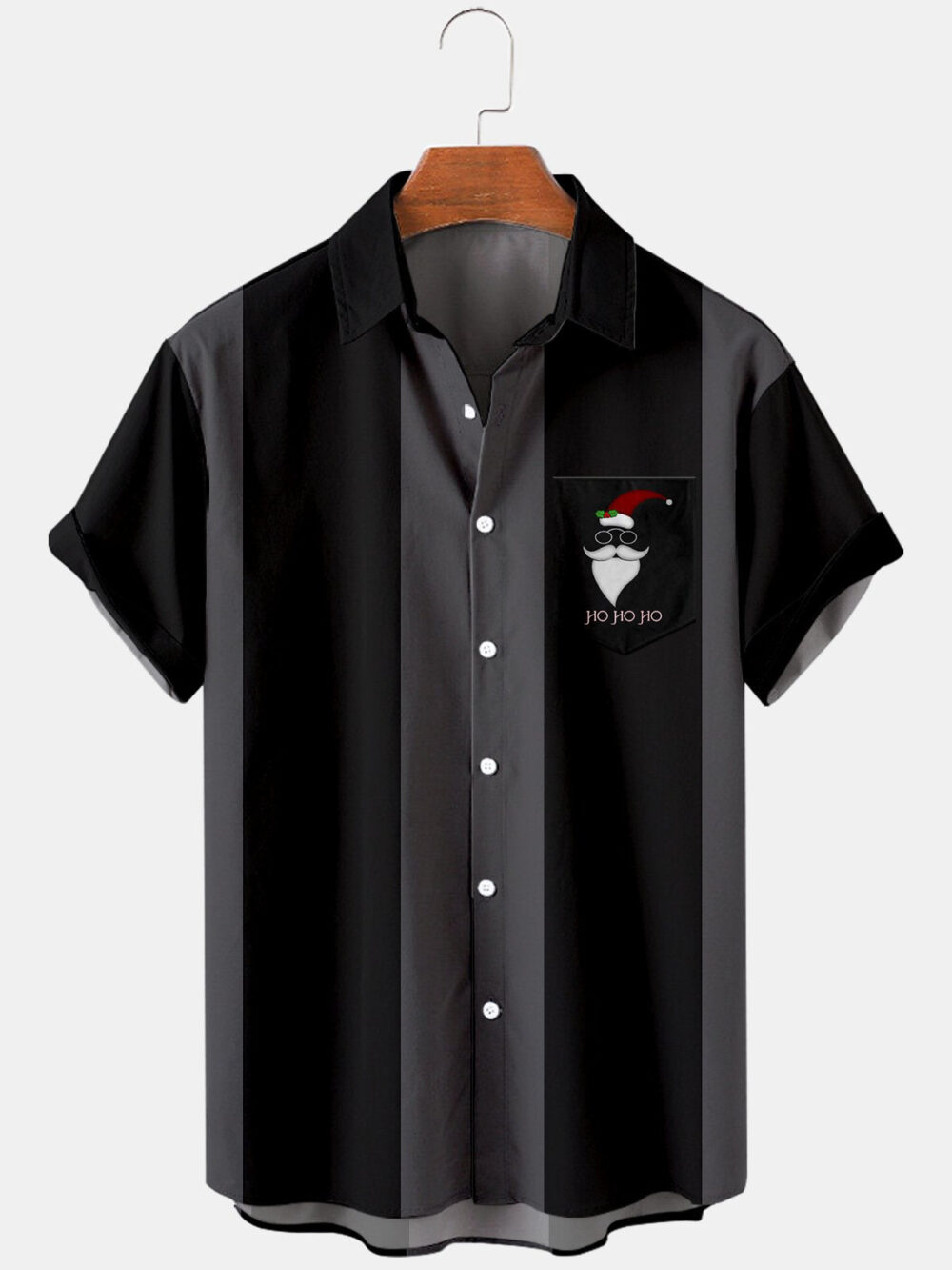 Men's Christmas Print Trendy Loose Hawaiian Shirt BGR2765246 - Boogor