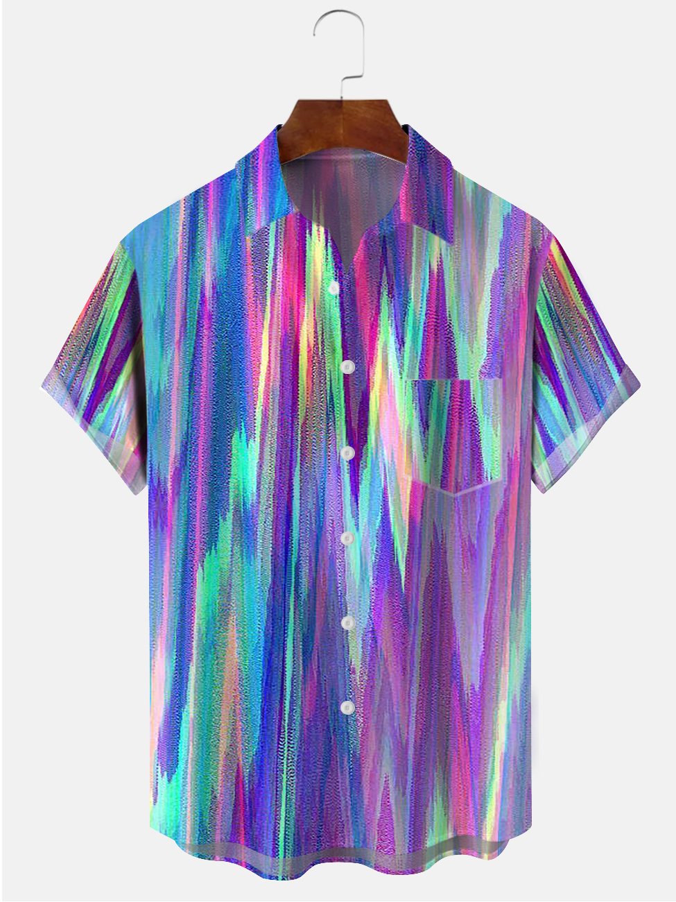 Men's Multicolor Abstract Casual Hawaiian Shirt BGR2765300 - Boogor