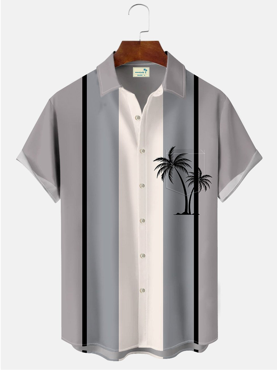 Men's Summer Coconut Tree Vintage Bowling Hawaiian Shirt BGR2765358 - Boogor