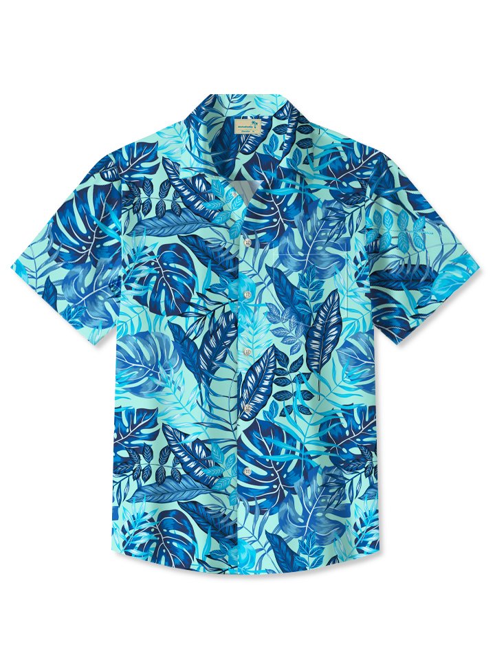 Men's Tropical Leaves Hawaiian Shirt BGR2765248 - Boogor