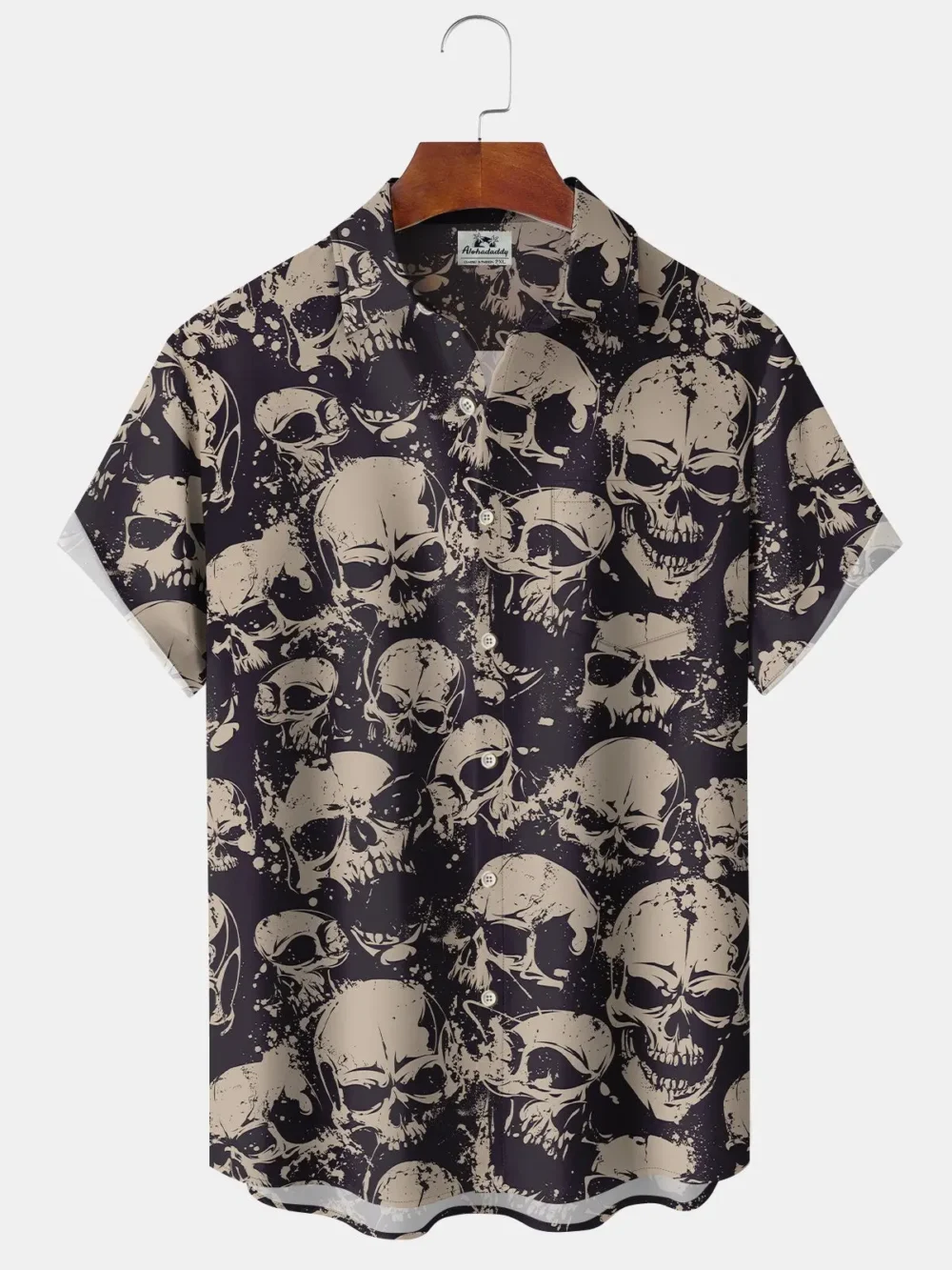 Men's Vintage Skull Hawaiian Shirt BGR2765382 - Boogor