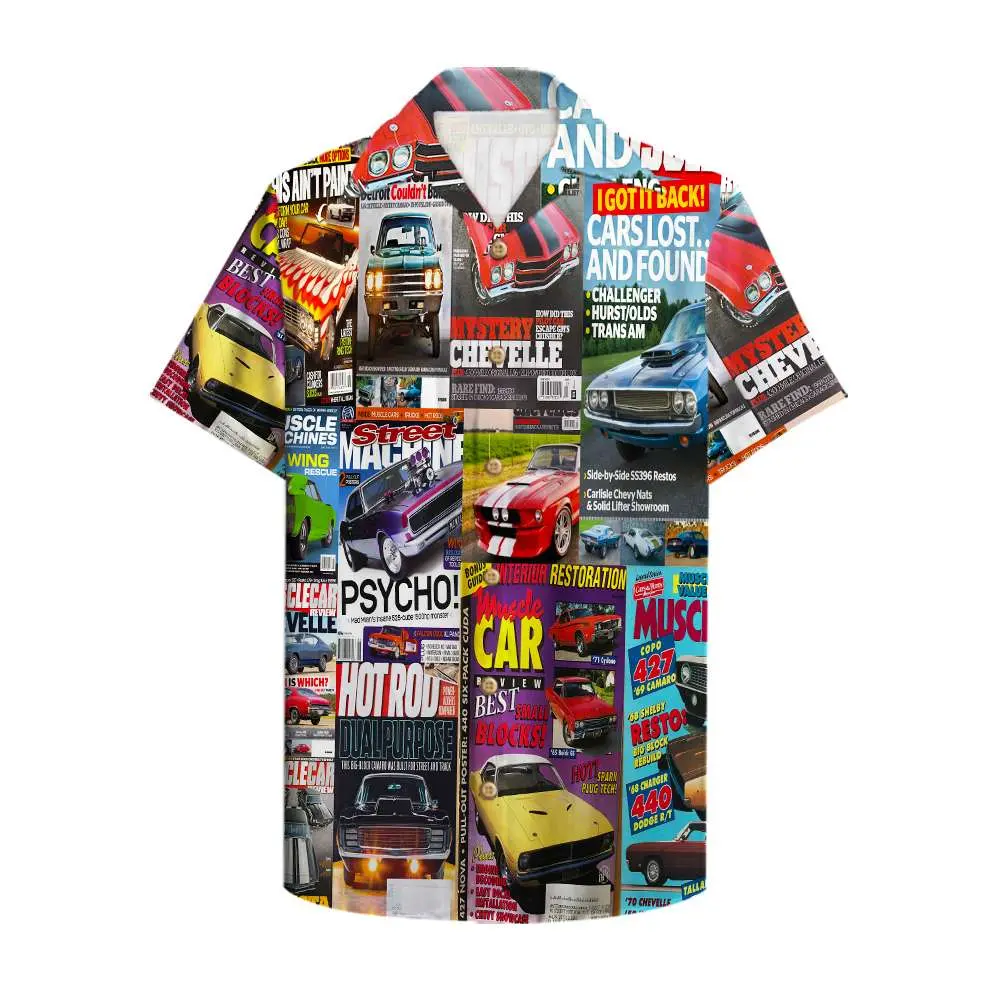 Muscle Car Magazine Unisex Hawaiian Shirt Aloha Shirt BGR2765640 - Boogor