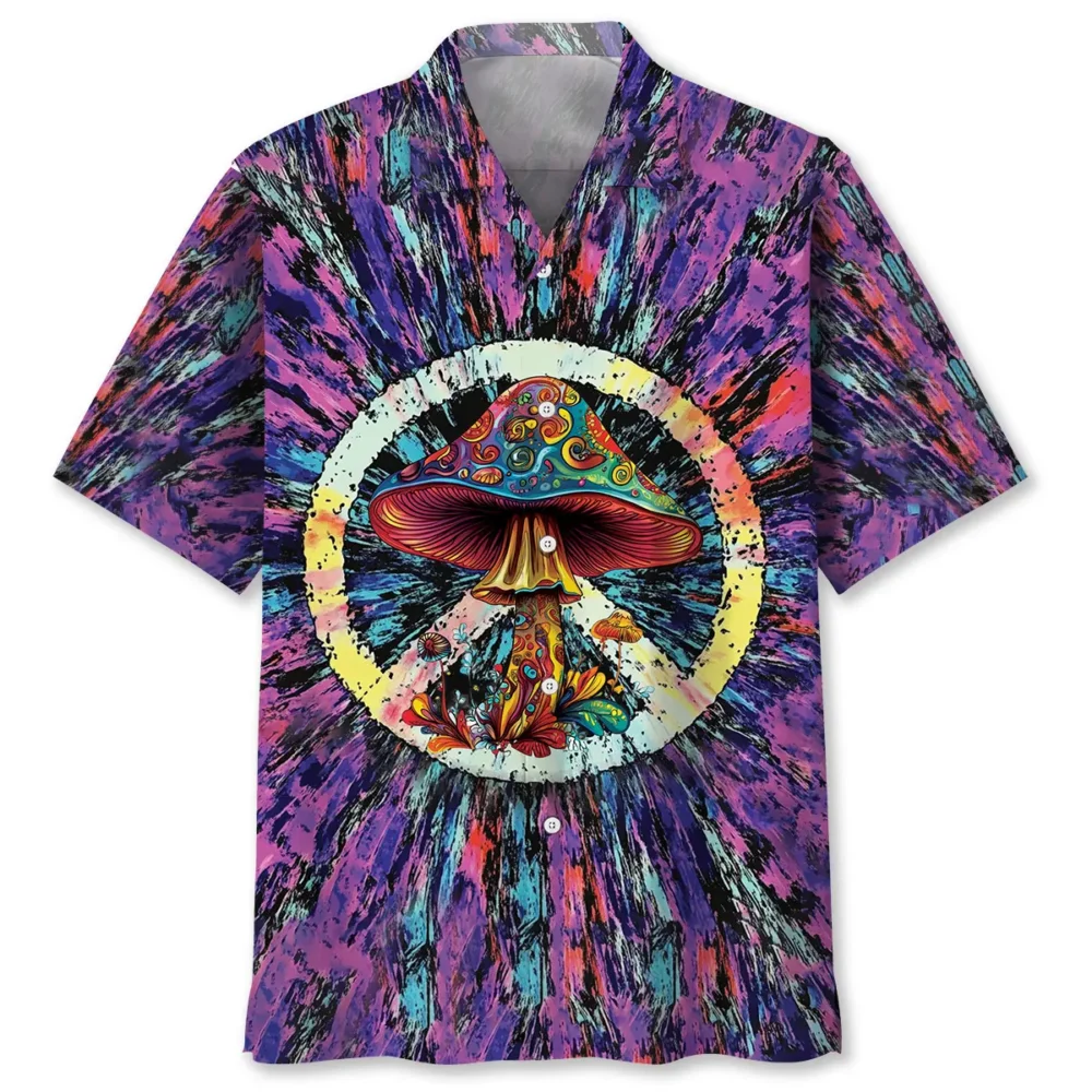Mushroom Peace Sign Hawaiian Shirt BGR2765006 - Boogor