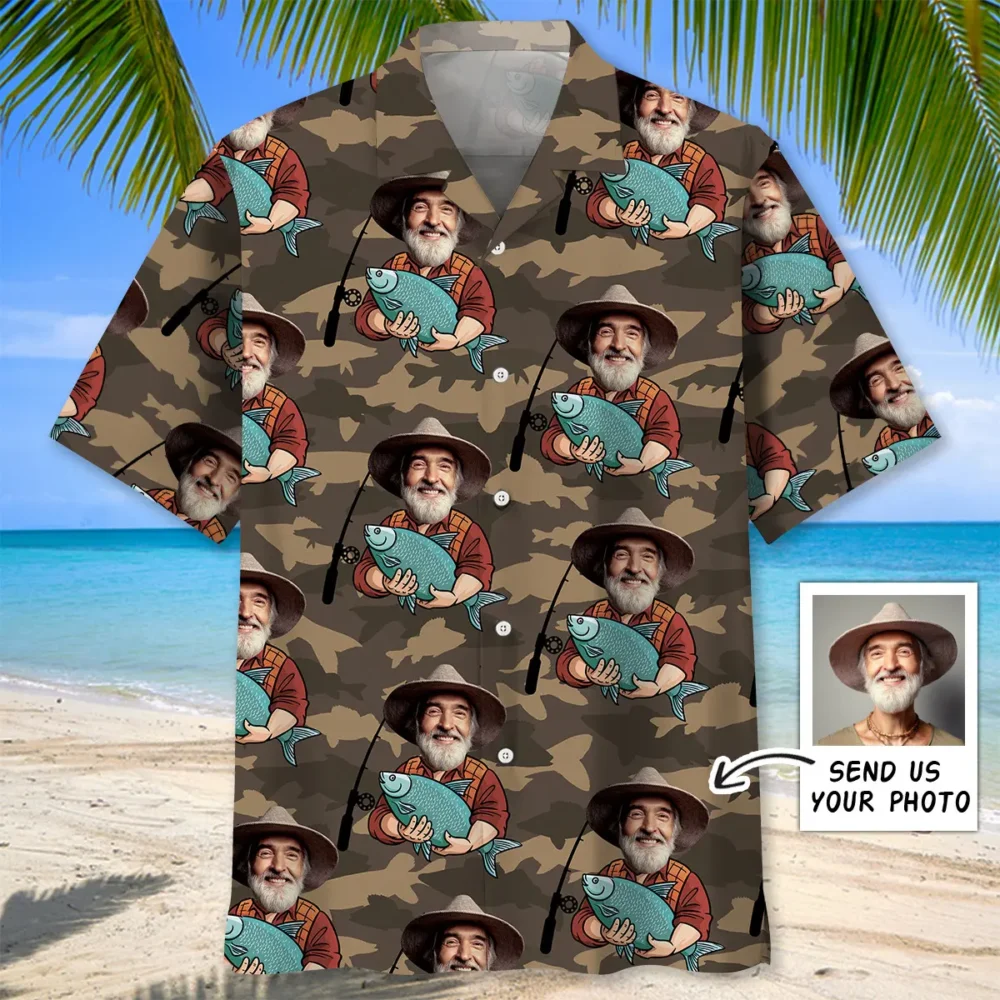 My Biggest Catch Fishing Of My Life Custom Photo Hawaiian Shirt BGR2764887 - Boogor