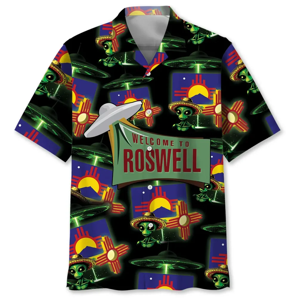 New Mexico Roswell Alien State Hawaiian Shirt BGR2764914 - Boogor