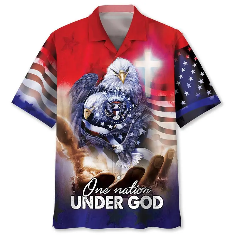 One Nation Under GOD Hawaiian Shirt BGR2764891 - Boogor