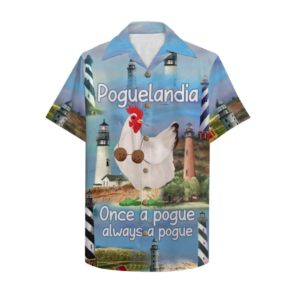 Outer Bank Poguelandia once a pogue always a pogue Unisex Hawaiian Shirt Aloha Shirt Summer Vibe BGR2765619 - Boogor