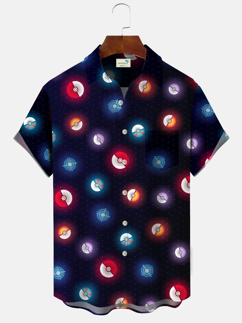 Polka Dot 3D Geometric Stereo Digital Printing Casual Hawaiian Shirt BGR2765100 - Boogor