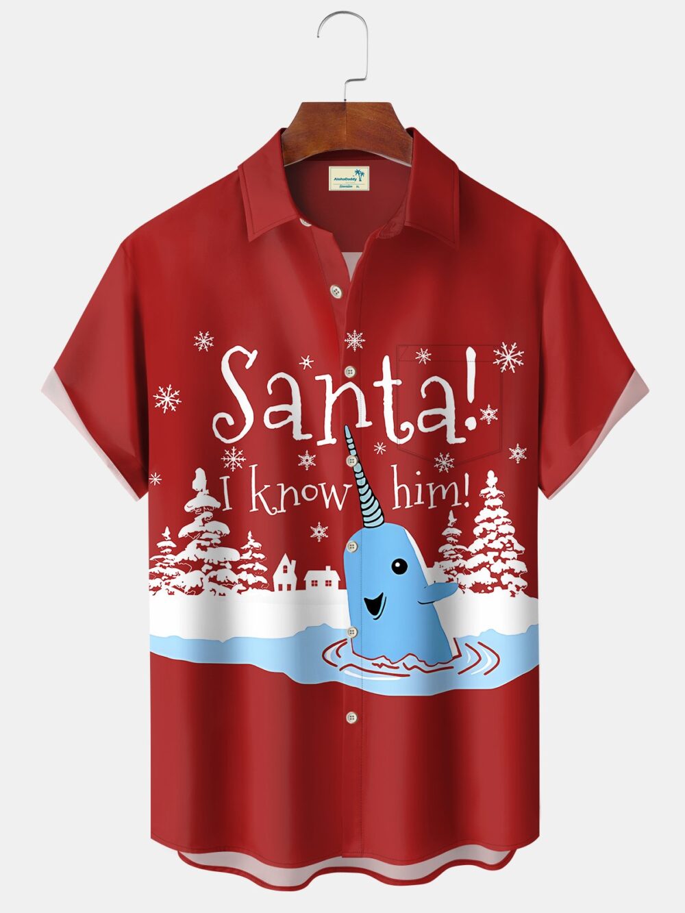 Retro Cartoon Santa Holiday Christmas Button Down Hawaiian Shirt BGR2765101 - Boogor