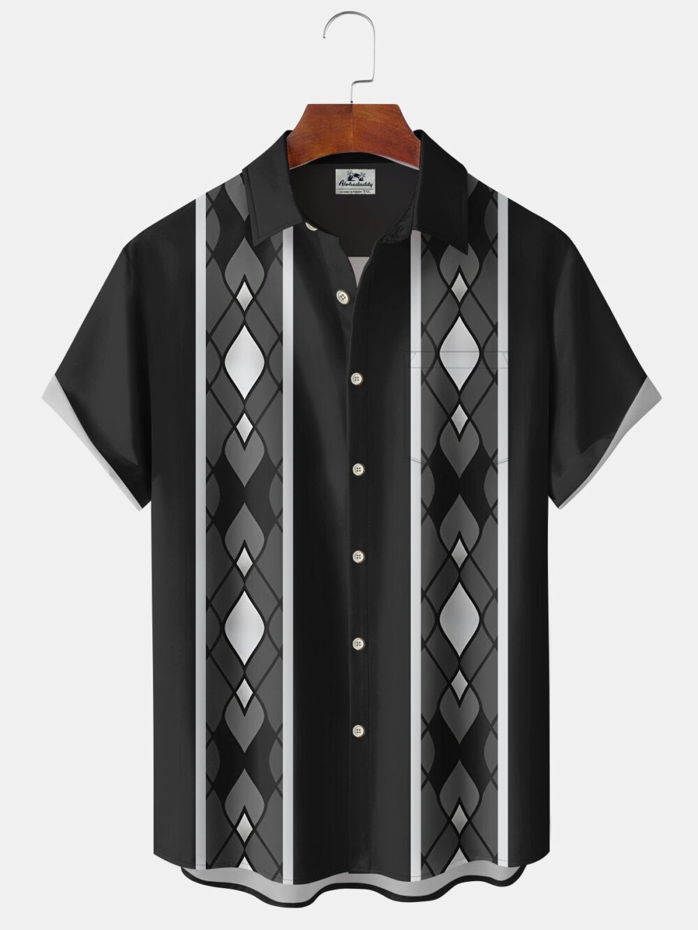 Retro Geometric 60s Classic Bowling Hawaiian Shirt BGR2765223 - Boogor