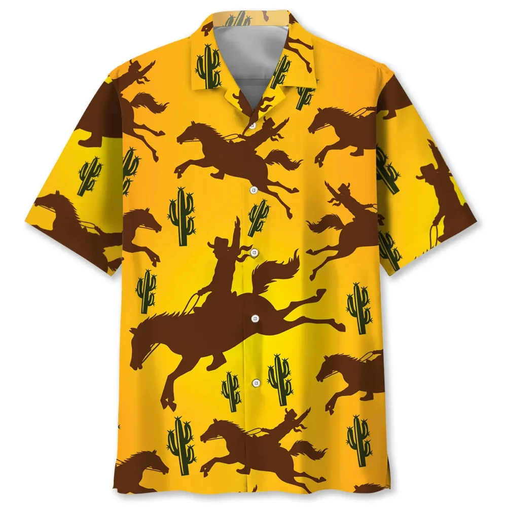 Rider Bucking Bronco Hawaiian Shirt BGR2764762 - Boogor