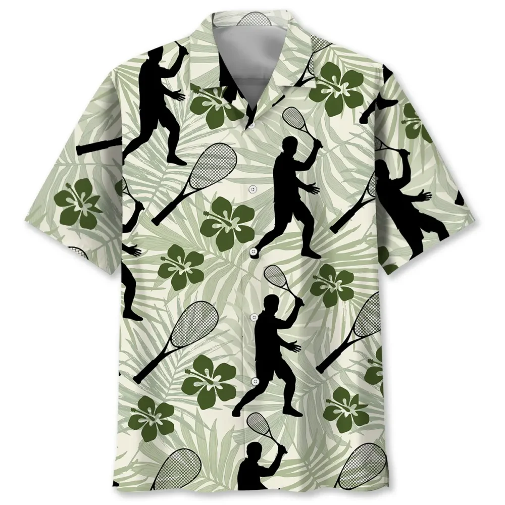 Squash Sport Hibiscus Hawaiian Shirt BGR2764918 - Boogor