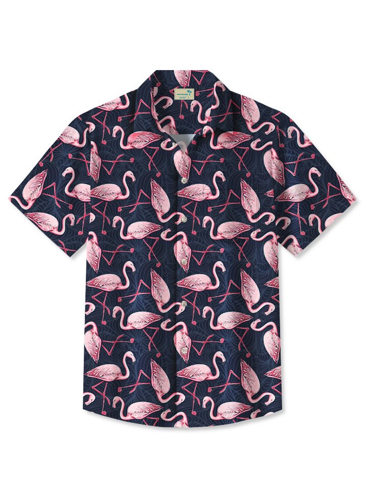 Summer Beach Flamingo Casual Vacation Hawaiian Shirt BGR2765045 - Boogor