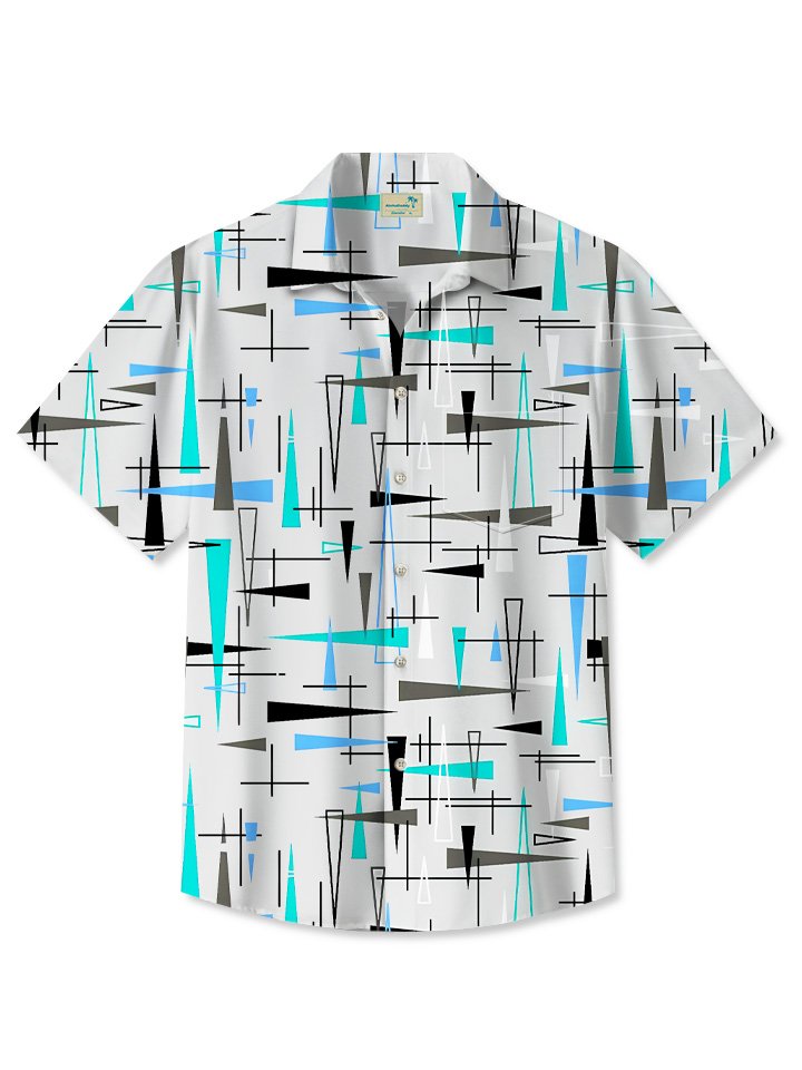 Summer Ethnic Geometric Casual Resort Hawaiian Shirt BGR2765280 - Boogor