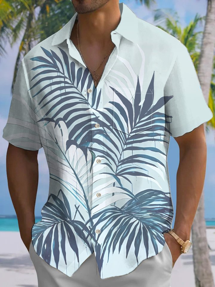 Summer Leaves Cool Beach Casual Vacation Hawaiian Shirt BGR2765056 - Boogor