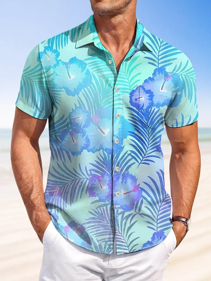 Summer Leaves Tropical Casual Vacation Hawaiian Shirt BGR2765044 - Boogor