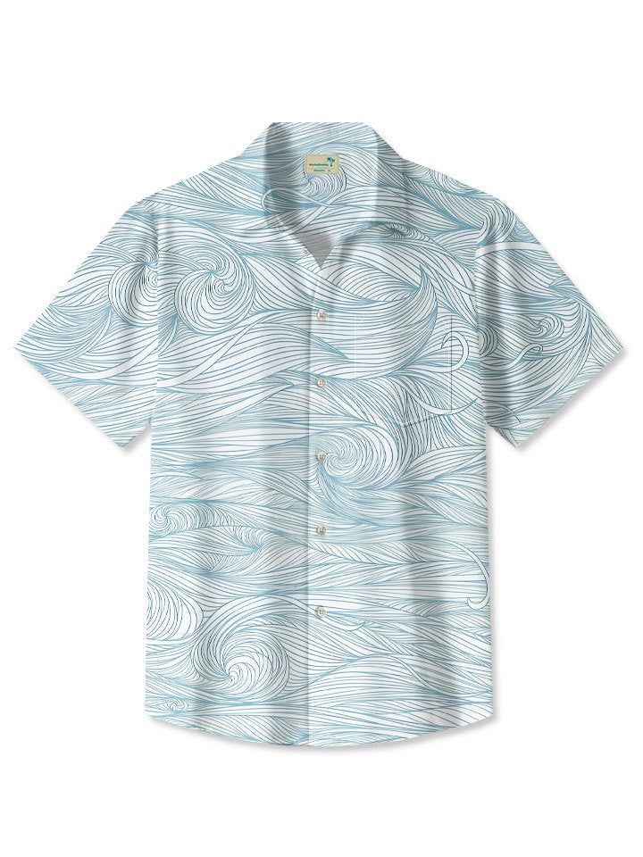 Summer Lines Geometric Pattern Casual Vacation Hawaiian Shirt BGR2765275 - Boogor