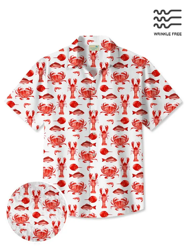 Summer Ocean Fish Squid Casual Vacation Hawaiian Shirt BGR2765049 - Boogor