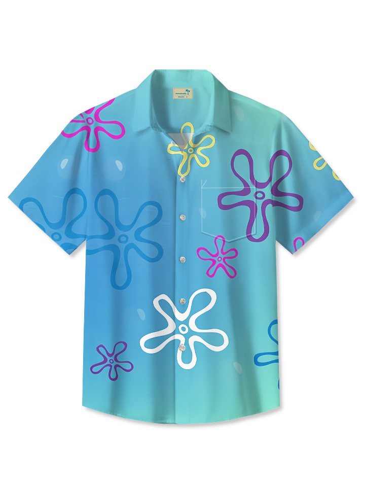 Summer Ombre Flower Plant Casual Vacation Hawaiian Shirt BGR2765281 - Boogor