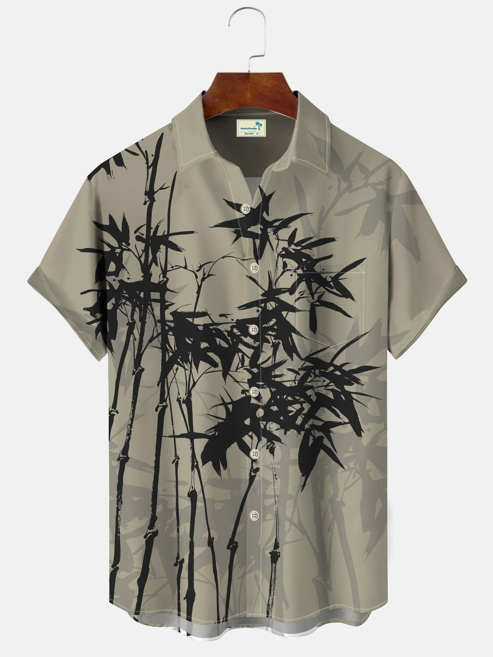 Summer Plant Bamboo Button Casual Vacation Men's Hawaiian Shirt BGR2765210 - Boogor