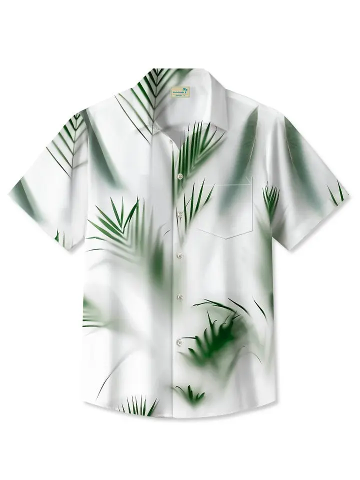 Summer Plant Leaves Tropical Casual Vacation Hawaiian Shirt BGR2765295 - Boogor