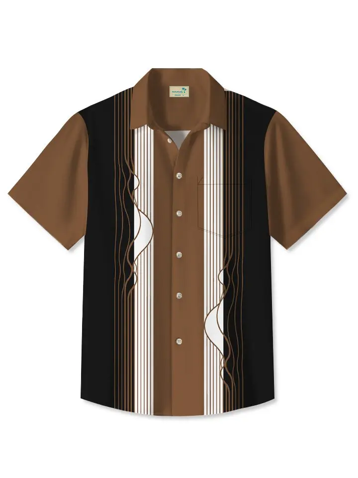 Summer Simple Lines Commuting Casual Hawaiian Shirt BGR2765278 - Boogor