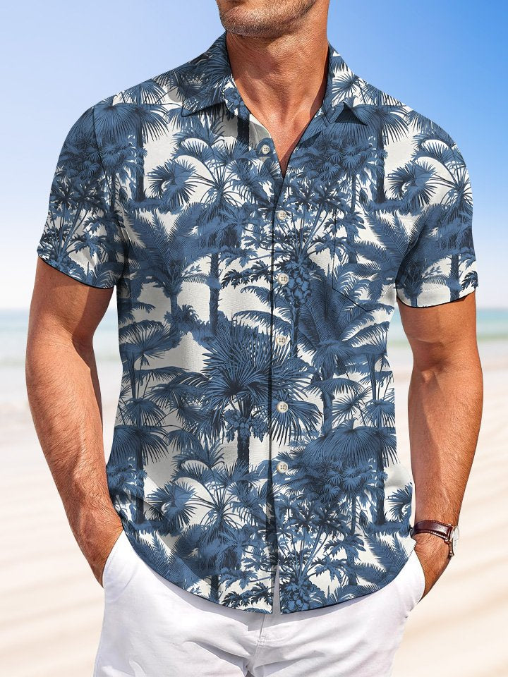 Summer Tropical Coconut Tree Casual Vacation Hawaiian Shirt BGR2765047 - Boogor