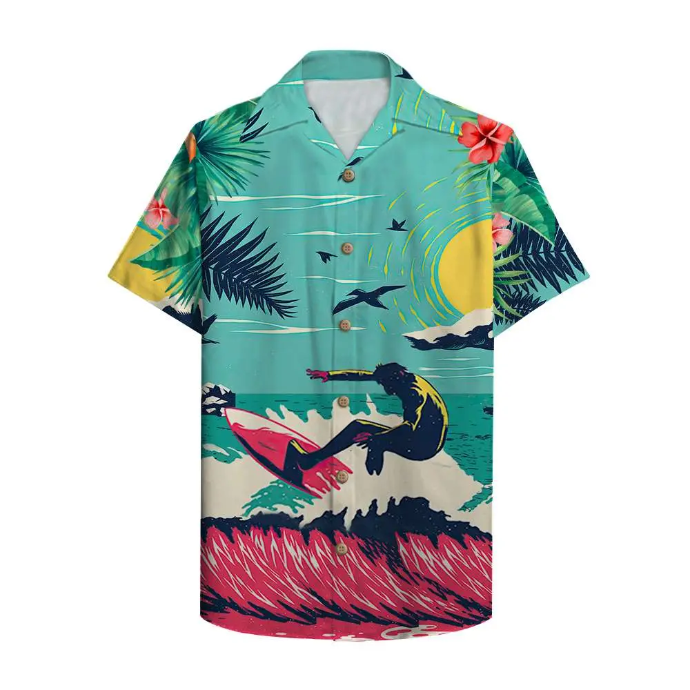 Surfing May The Waves Be Good Where You Are Unisex Hawaiian Shirt Aloha Shirt BGR2765664 - Boogor