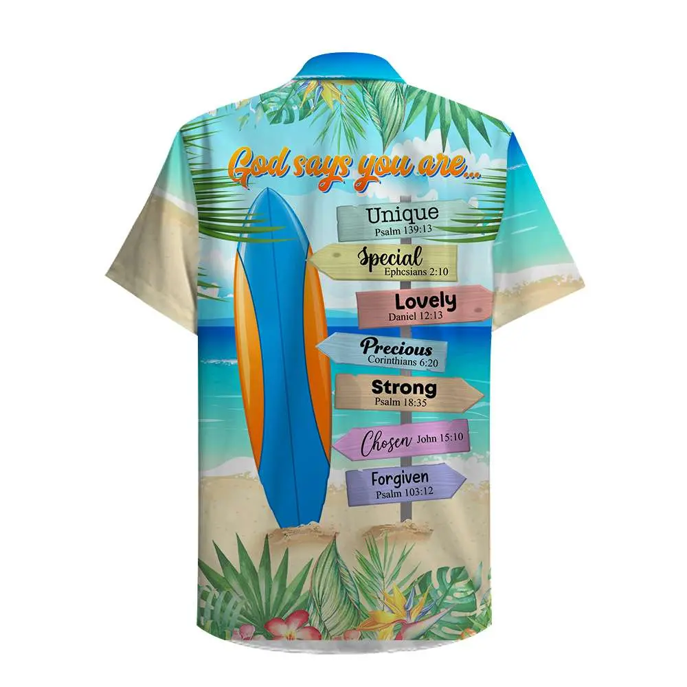 Surfing Unique Special Lovely Palm Beach Pattern Unisex Hawaiian Shirt Aloha Shirt BGR2765666 - Boogor