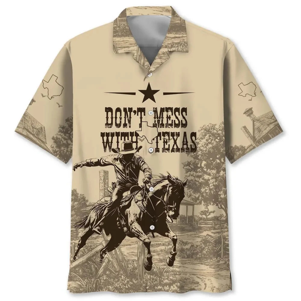 Texas State Cowboy Vintage Hawaiian Shirt BGR2764797 - Boogor