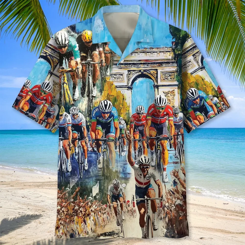 Tour De France Cycling Hawaiian Shirt BGR2765011 - Boogor