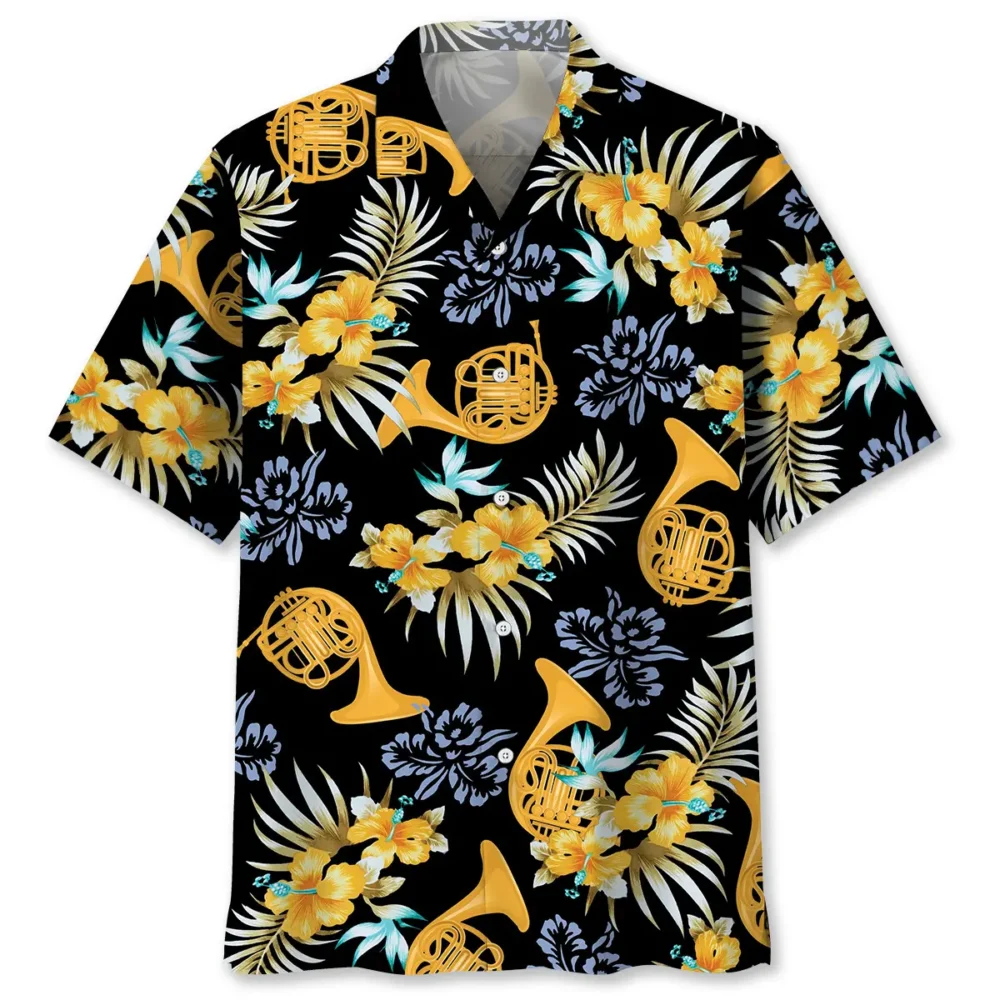 Tropical French Horn Brass Hawaiian Shirt BGR2764900 - Boogor