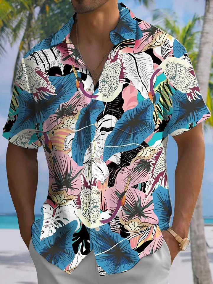 Vegetation Animal Parrot Summer Beach Vacation Hawaiian Shirt BGR2765257 - Boogor