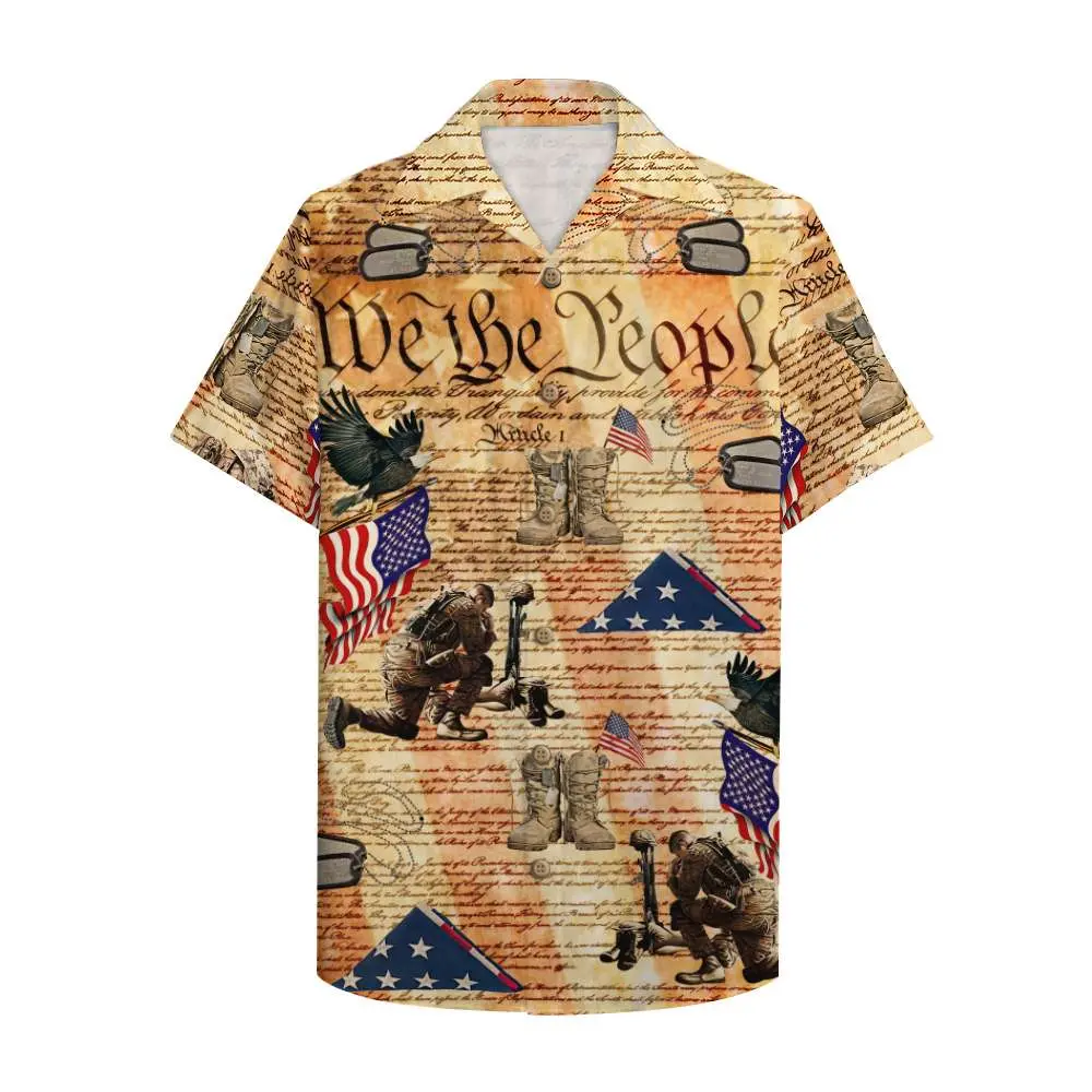 Veteran We The People Unisex Hawaiian Shirt Aloha Shirt BGR2765633 - Boogor