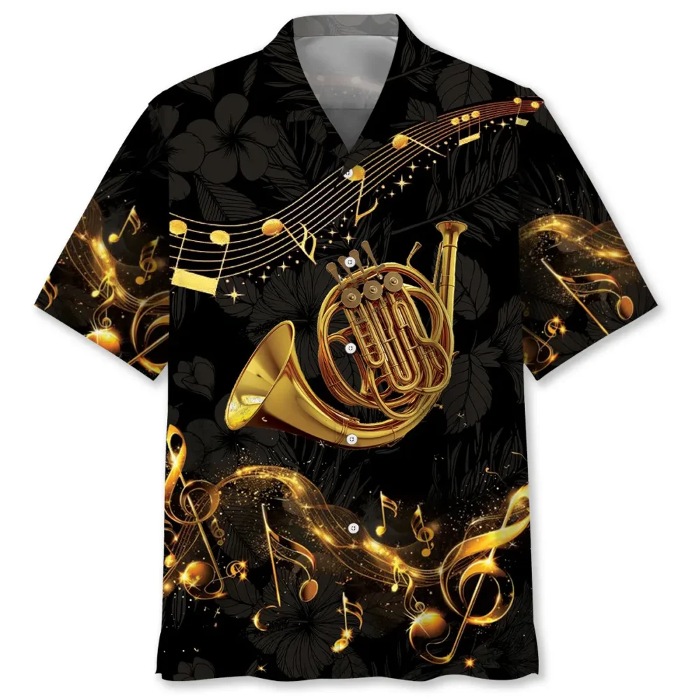Vintage Black Violin Hawaiian Shirt BGR2764906 - Boogor