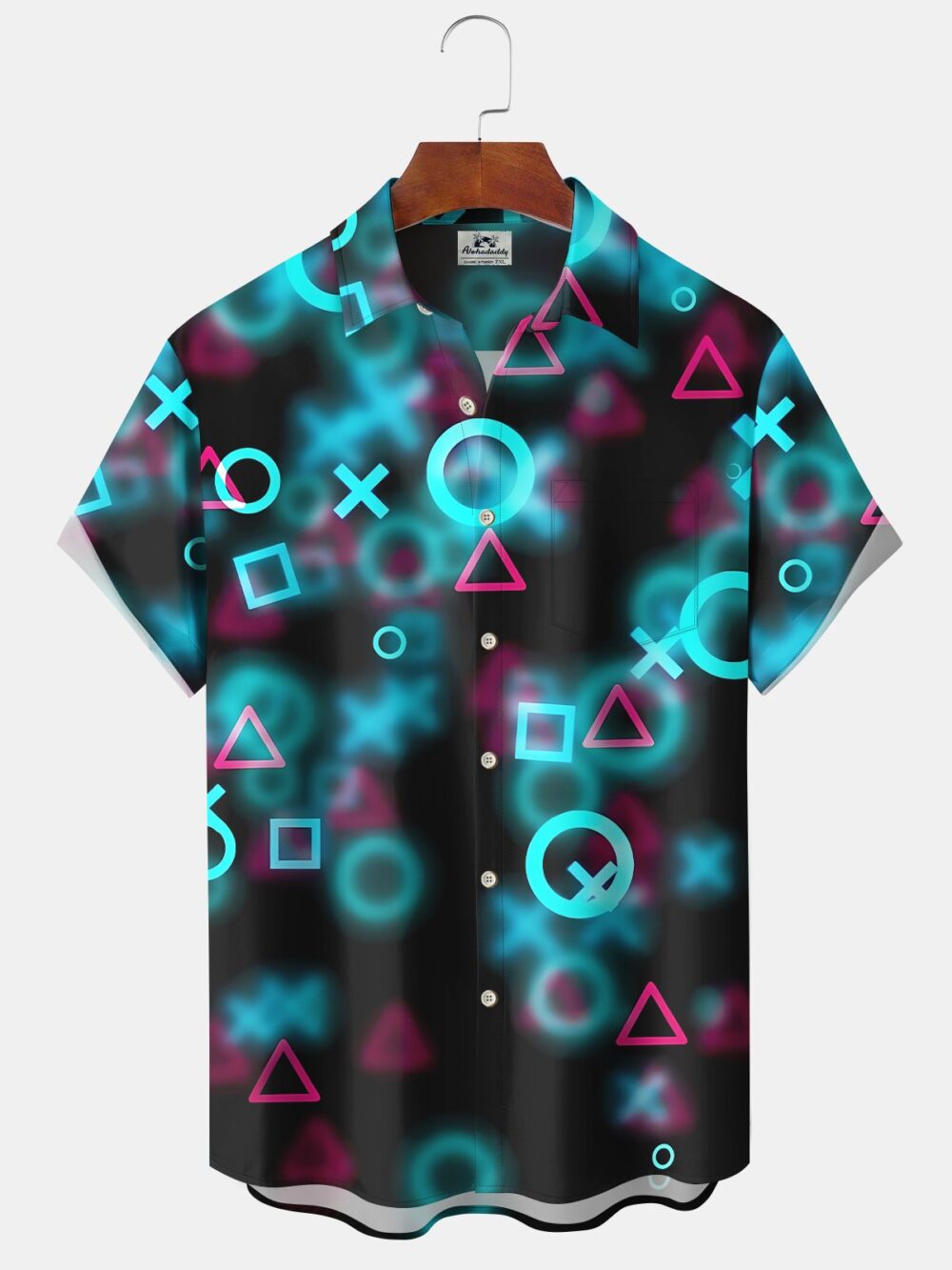 Vintage Geometric 3D Gradient Space Movie Hawaiian Shirt BGR2765119 - Boogor